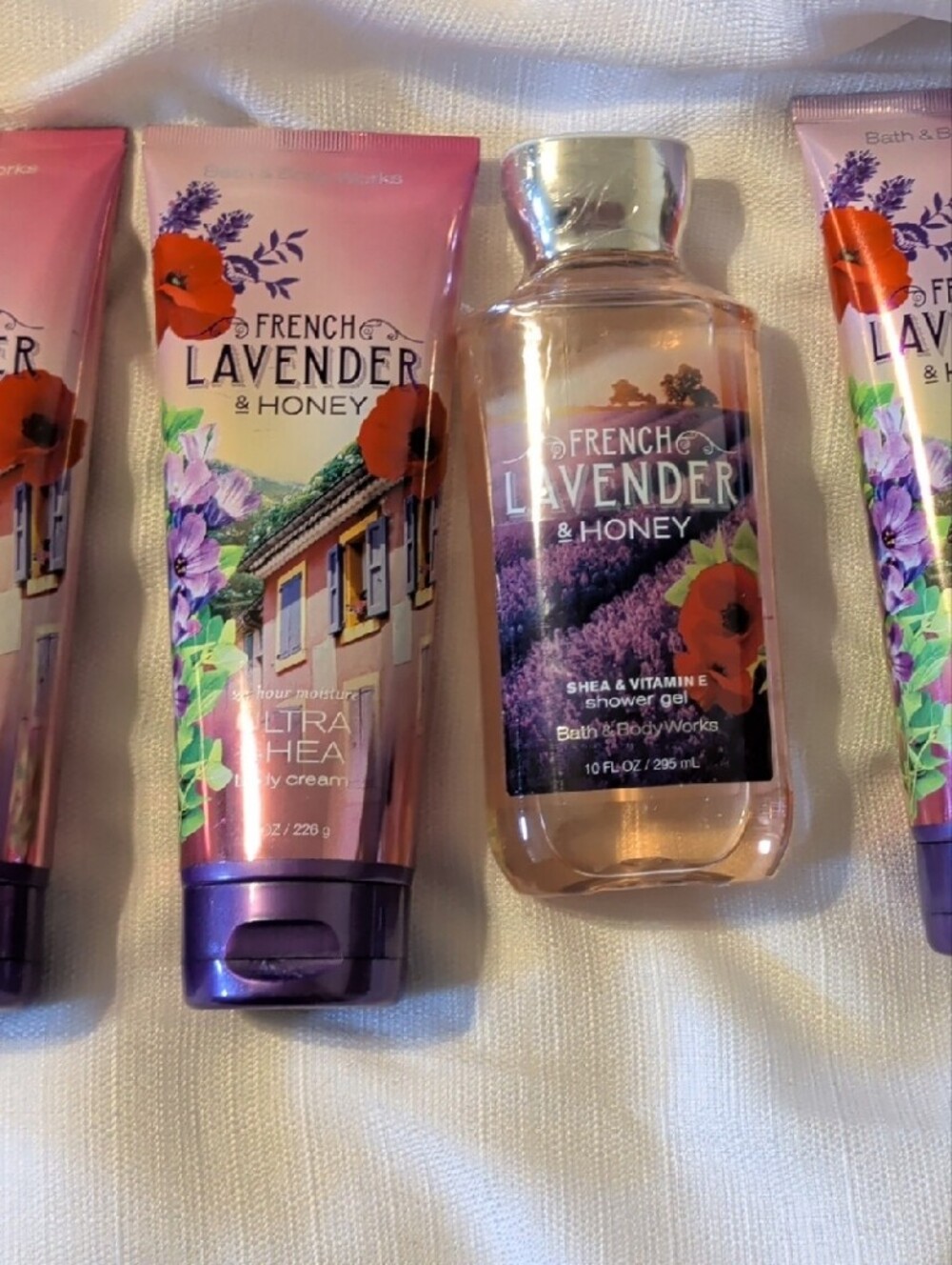 Bath & Body Works French Lavender & Honey Hand Cream & Shower Gel Set - Pink